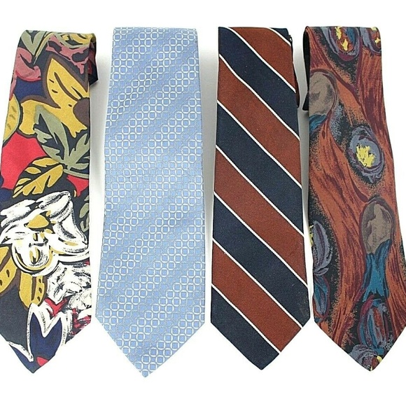 Lord & Taylor Accessories Lord Taylor Mens Silk Ties Lot Of 4 Nwot